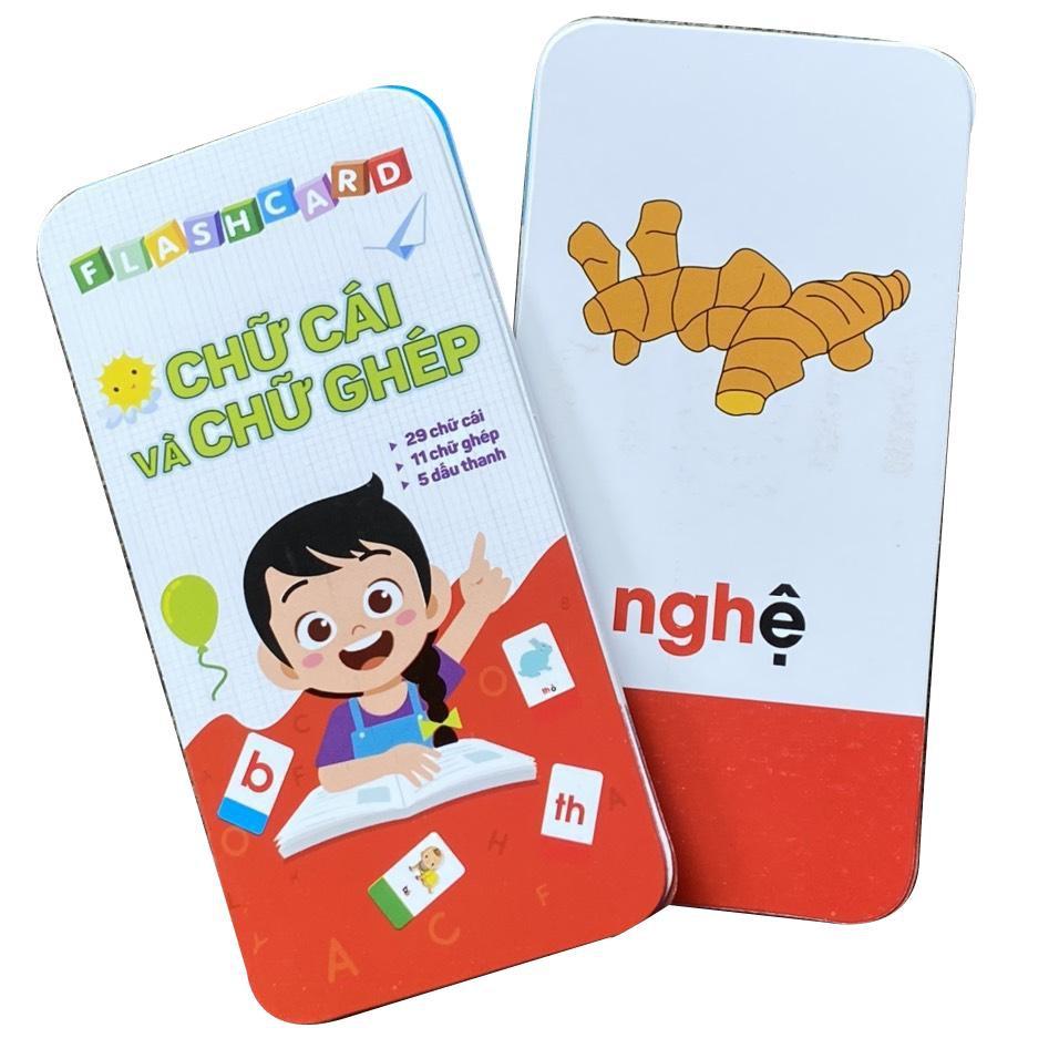 Flashcard - 42 Thẻ Chữ Cái Và Chữ Ghép Đánh Vần Tiếng Việt