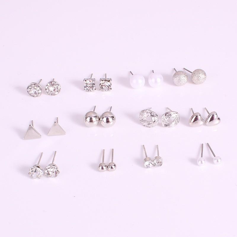 Set Khuyên Tai 12 Đôi Bông Tai