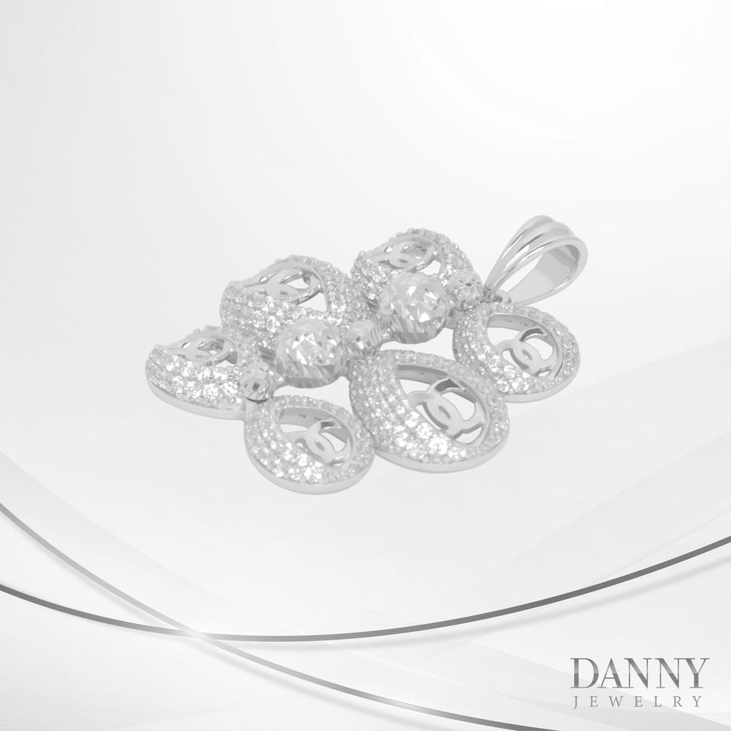 Mặt Dây Chuyền Nữ Bạc 925 Danny Jewelry Xi Bạch Kim Đính Đá CZ DI4GZ013