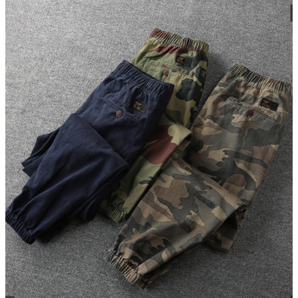 Quần jogger CHYAF dã ngoại_phượt_trekking - camo xanh
