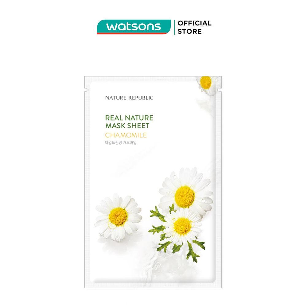 Mặt Nạ Giấy Nature Republic Chiết Xuất Hoa Cúc Tự Nhiên Real Nature Chamomile Mask 23ml