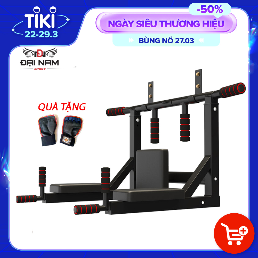 Xà Đơn Treo Tường Đa Năng Di Động 8 Trong 1 Tập Luyện Tại Nhà Chính Hãng Đại Nam Sport + Kèm Găng Tay Tập Xà