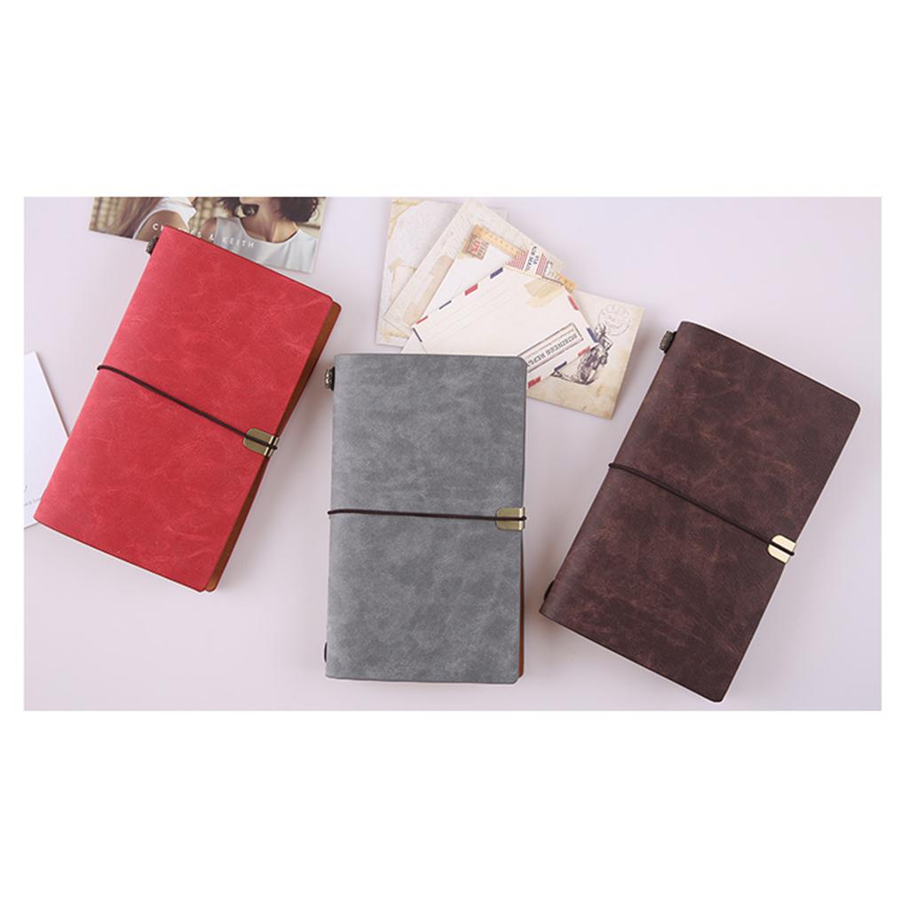 Portable Leather Notebook Blank Page, Travel Journal Diary Notes