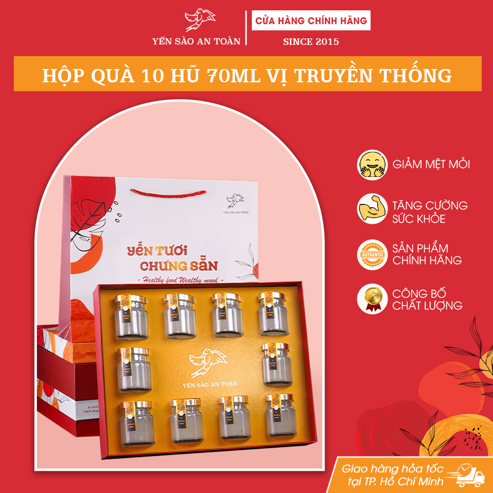 Combo mix đến 10 vị yến chưng sẵn ĐẬM ĐẶC YẾN TƯƠI từ Yến Sào An Toàn