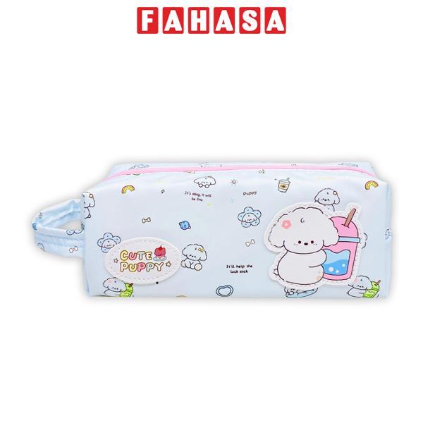 Bóp Viết Vải Cute Puppy Hình Cún Có Quai Xách - Yescholar 9419 - Màu Xanh
