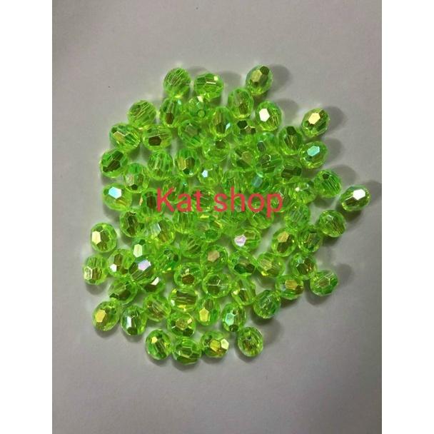 100g hạt pha lê nhựa góc cừ 4mm~8mm (bảng màu 1)