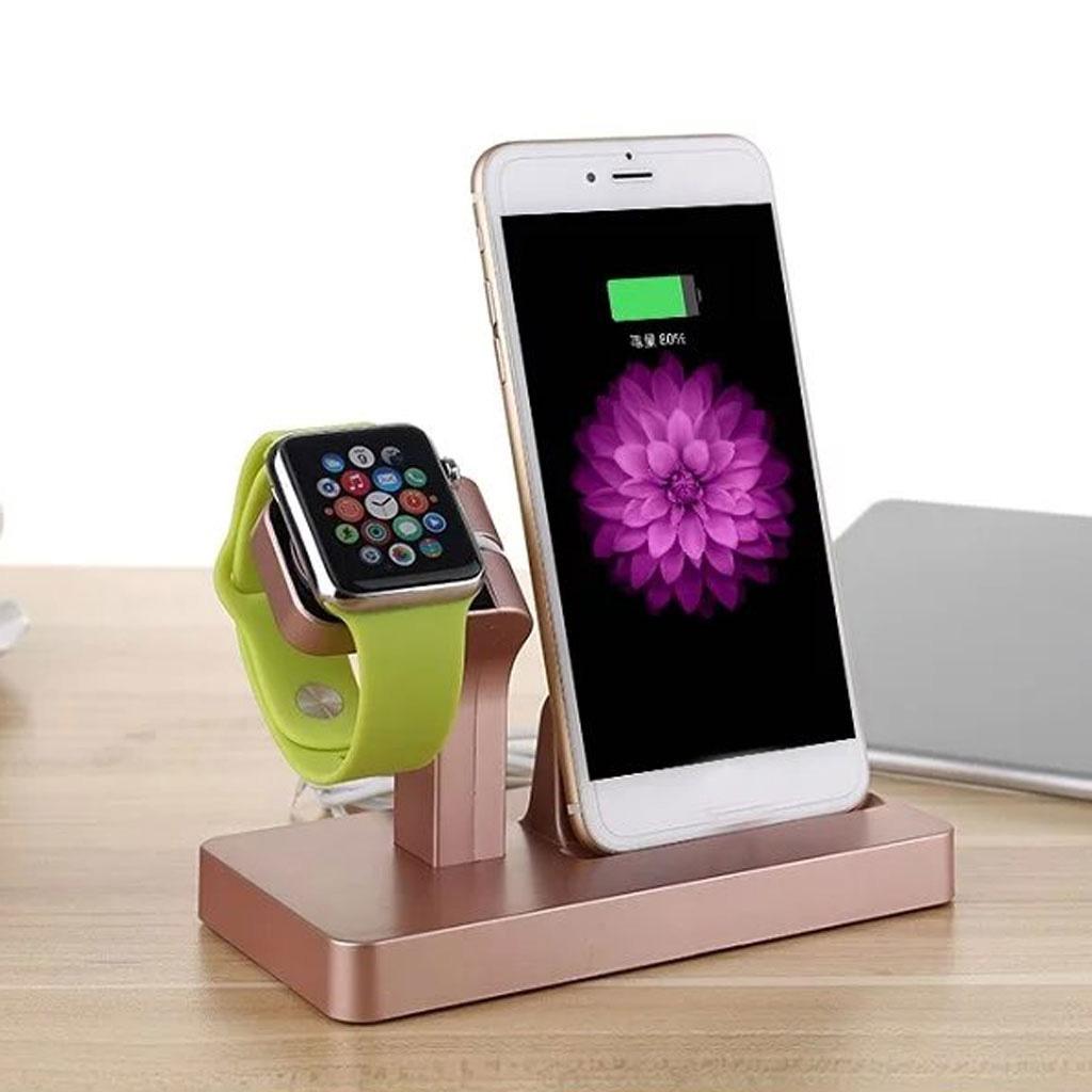 2x 2 in 1 Charging Dock Station Holder Stand For iWatch iPhone Charger