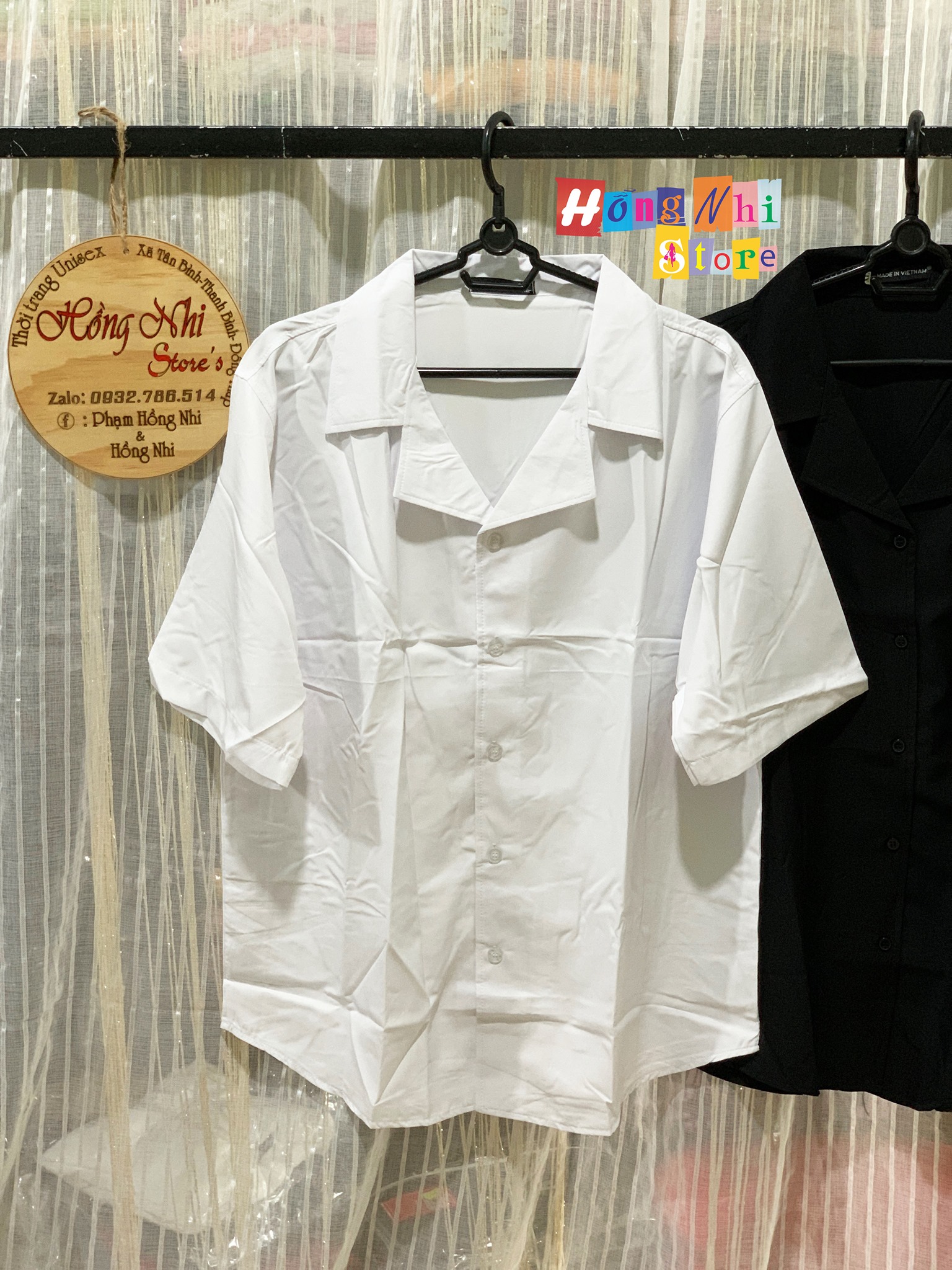 Sơ Mi Trơn Unisex Tay Lỡ Cổ Bẻ - Sơ Mi Basic Tay Lỡ - MM