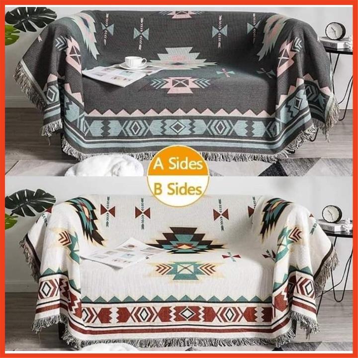 Thảm phủ sofa bàn ghế trang trí nhà cửa sử dụng được hai mặt