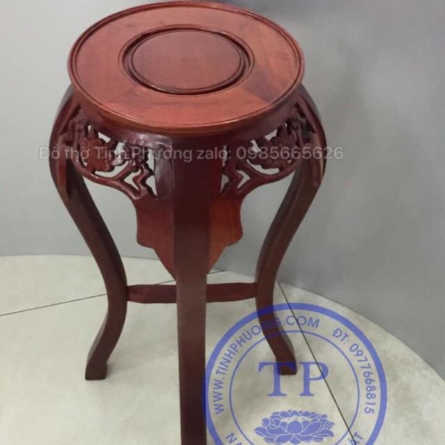 Đôn gỗ kê tượng, ghế gỗ kê tượng, kê đồ phong thuỷ MẶT 30X30N CA0 70CM KH119822