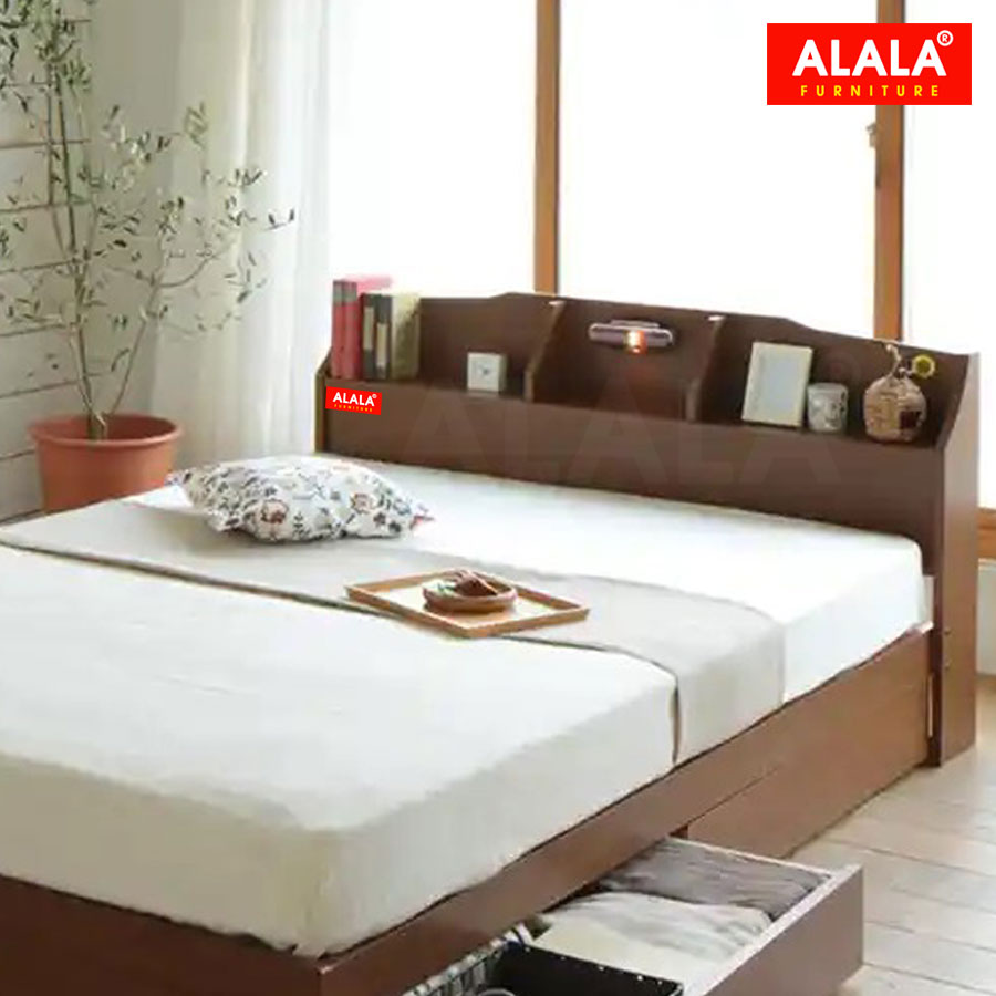 Giường ngủ ALALA18 + 2 hộc kéo / Miễn phí vận chuyển và lắp đặt/ Đổi trả 30 ngày/ Sản phẩm được bảo hành 5 năm từ thương hiệu ALALA/ Chịu lực 700kg