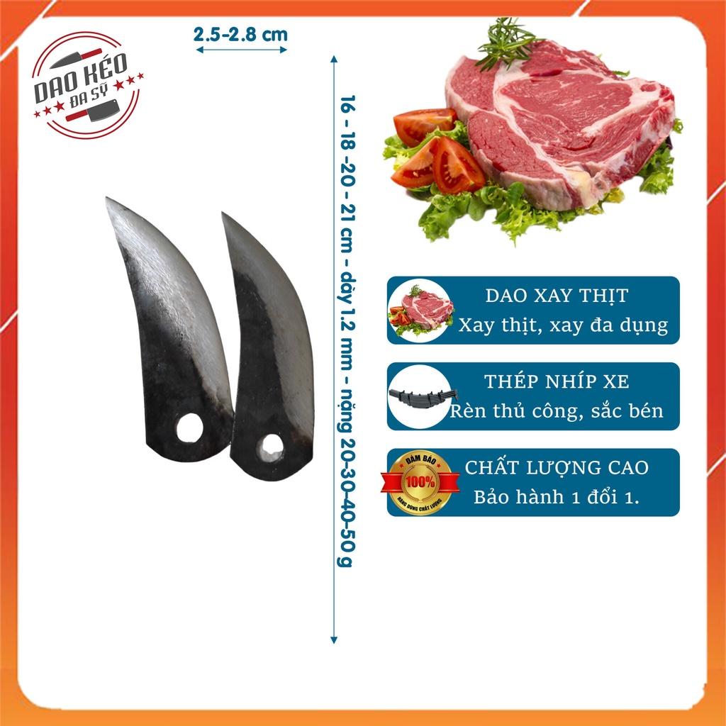 Lưỡi Dao Máy Xay Thịt 2 Lưỡi Rời, Lưỡi Dao Máy Xay Thịt Công Nghiệp, Lưỡi Xay Đa Sỹ Rèn Từ Thép Nhíp Xe Siêu Bền - D25
