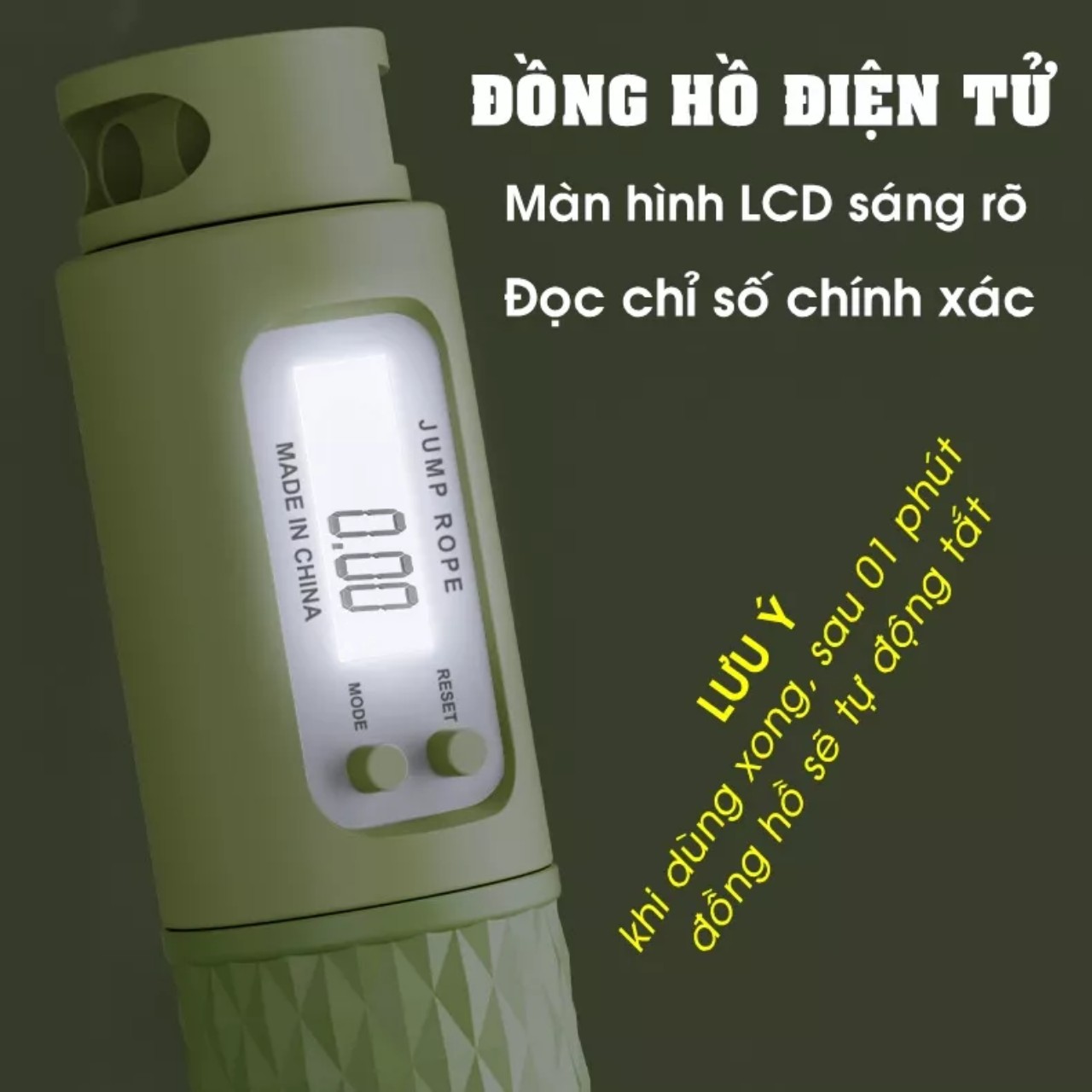 Dây Nhảy Không Dây Tích Hợp Tạ Sắt Tay Cầm Đếm Số Vòng,Quãng Đường,Calo Tiêu Thụ + Tặng Tô Vít Và Pin