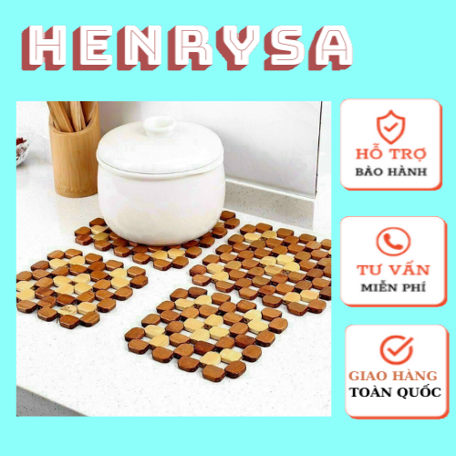 Lót nồi cao cấp ghép từ các miếng trúc - Chính hãng HENRYSA