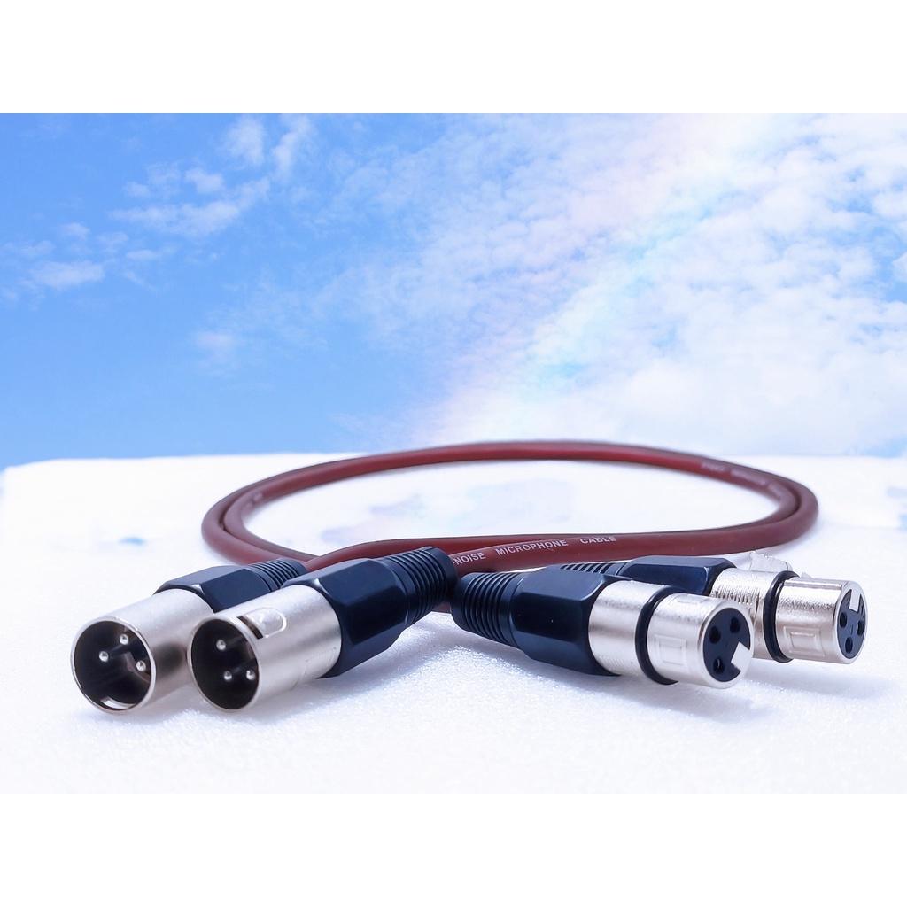 Dây canon 2 đầu đực cái ,Dây canon 2 đầu XLR-XLR – dài 0.8 mét sợi đồng nguyên chất độ bền cao