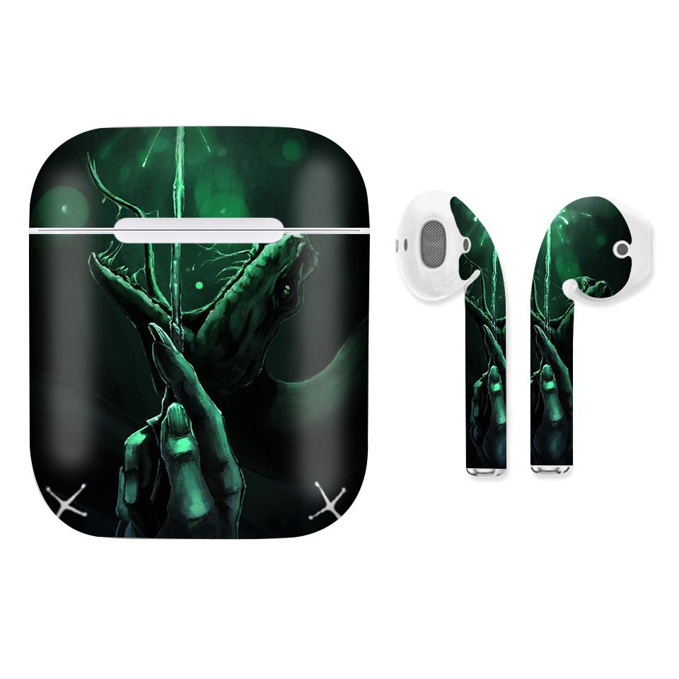 Miếng dán skin chống bẩn cho tai nghe AirPods in hình Harry Potter - hrp002 (bản không dây 1 và 2)