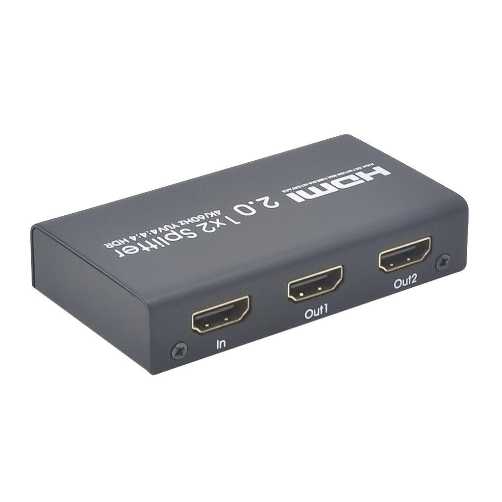 1x2 4K 1080P HUB 3D HDMI Splitter Amplifier Switcher For HDTV PC PS3 DVD