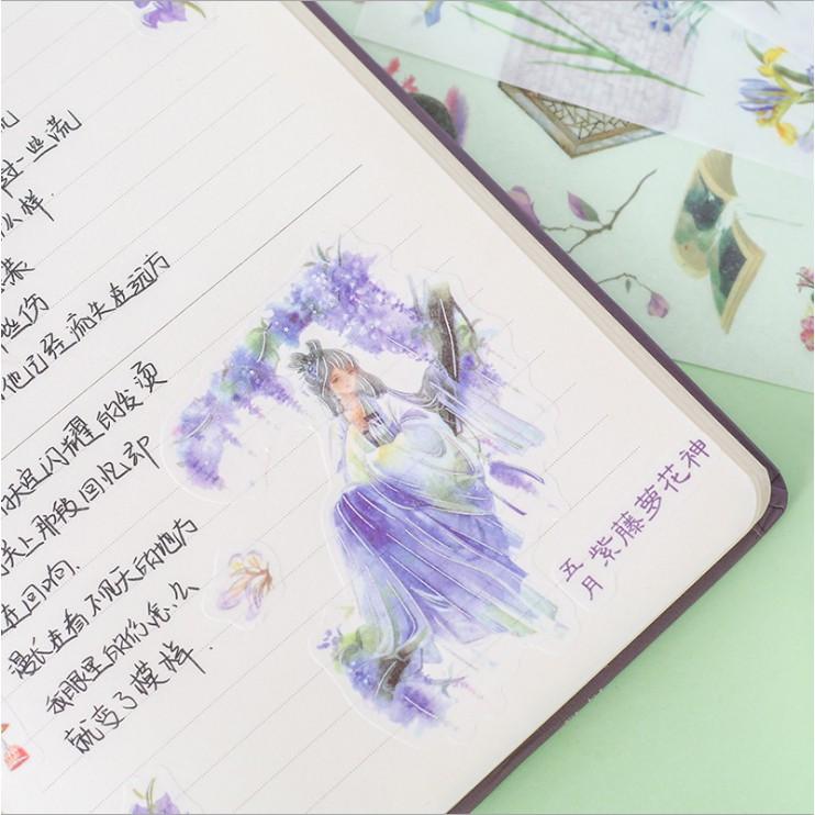 Sticker vintage decor bullet journal dụng cụ dán sổ trang trí cổ trang