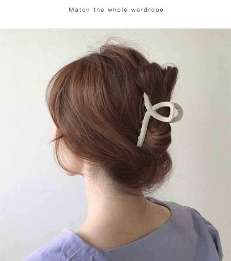Kẹp tóc, cặp tóc nữ càng cua hàn quốc nhẹ nhàng KT18 - Nâu Trong