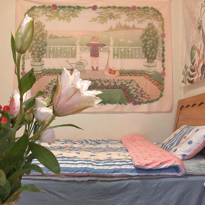 Thảm treo tường trang trí phòng phong cách cổ điển có dụng cụ lắp đặt tiện lợi