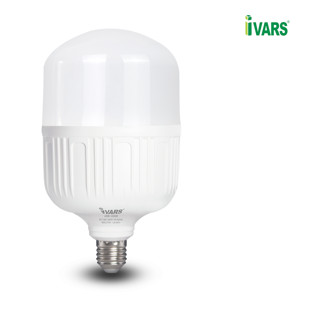 Đèn LED BULB Thương Hiệu IVARS - Công Suất 40W - Hàng chính hãng