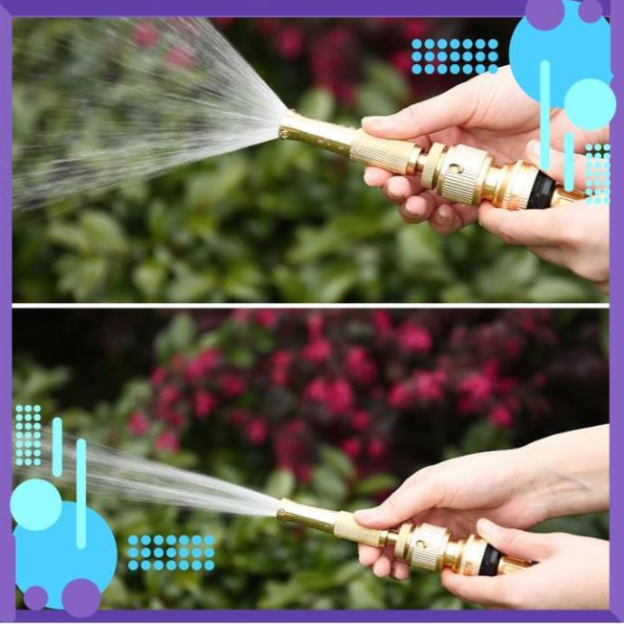 Vòi Xịt️ Bộ dây vòi xịt nước rửa xe, tưới cây , tăng áp 3 lần, loại 7m, 10m 206587 cút sập+ khăn phượt