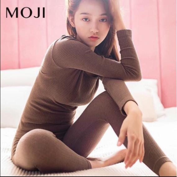Bộ Đồ Giữ Nhiệt Nữ Len Tăm Ôm Body Mặc Ở Nhà - Bộ Đồ Ngủ Nữ Cotton Co Giãn 4 Chiều Cao Cấp Henny Roe