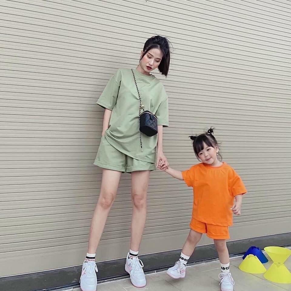 BỘ MẶC NHÀ ĐÙI TRƠN 5 MÀU COTTON CHO NỮ