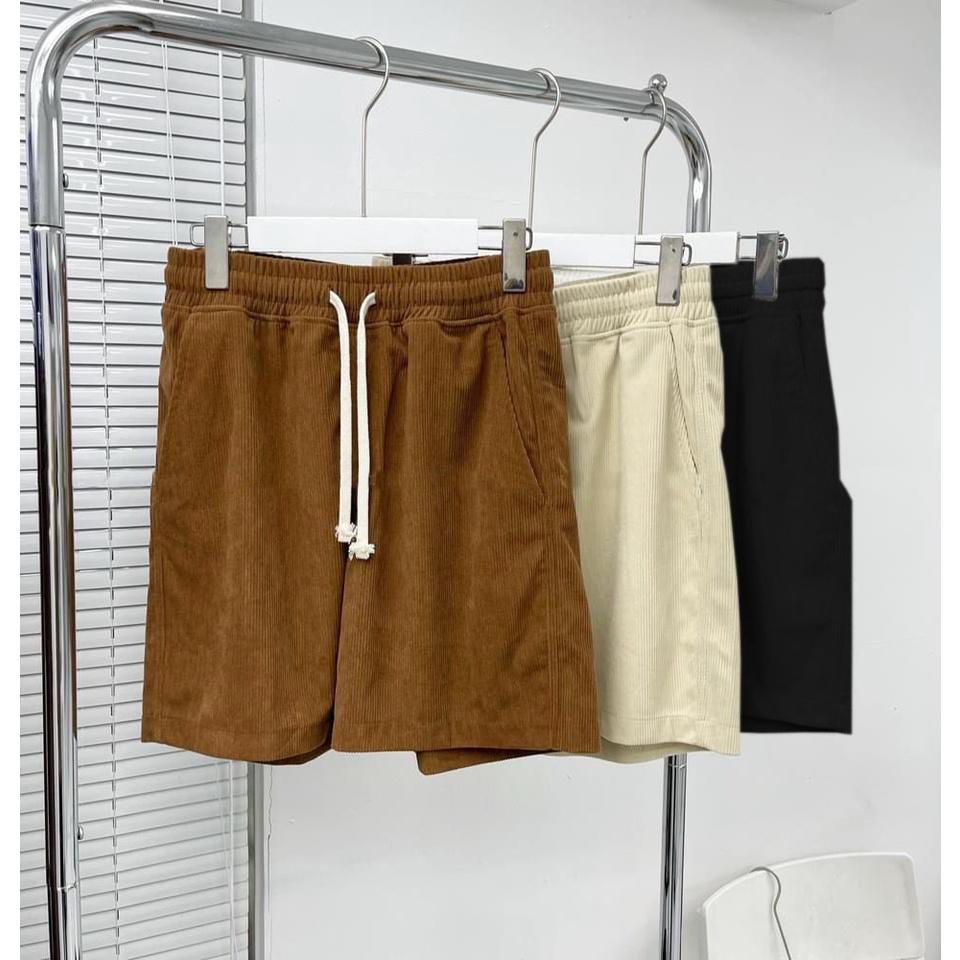 Quần Short Đùi Nhung Tăm Unisex