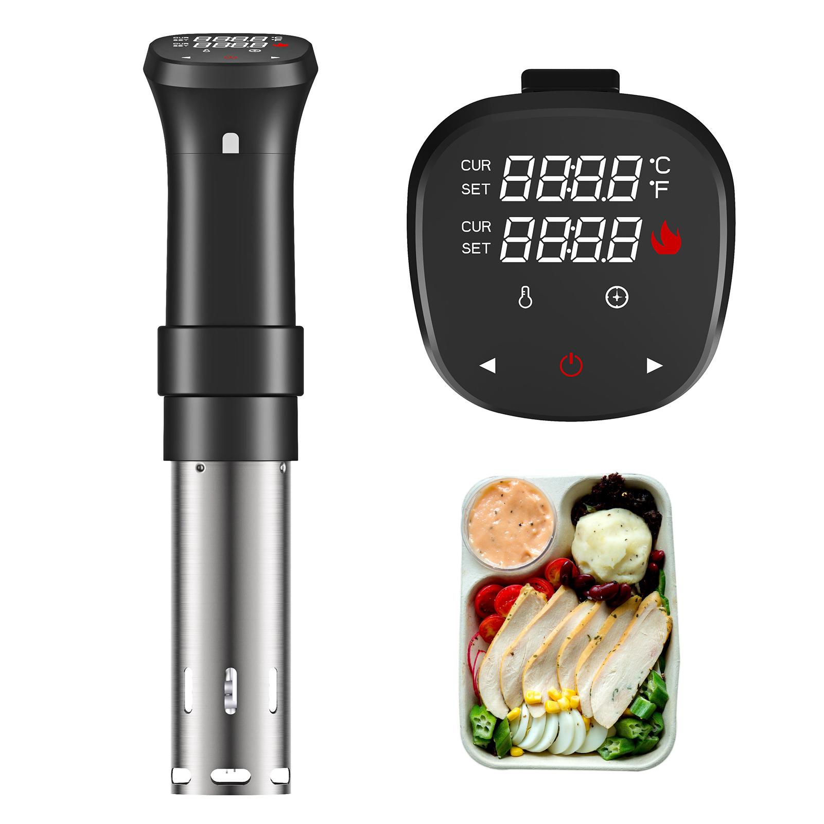 1100W Sous Vide Cooker Waterproof Quiet Cooking Machine with Accurate Temperature Time Control Display Screen Cookbook