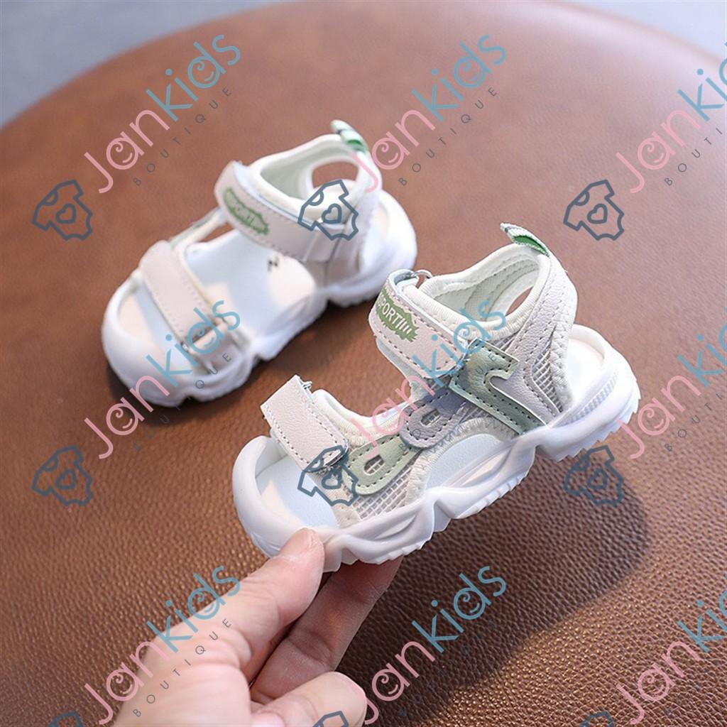 Dép quai hậu cho bé SANDAL SPORT da mềm đế chống trơn mũi cao