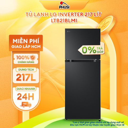 Tủ lạnh LG Inverter 217 lít LTB21BLMI - Hàng Chính Hãng - Mới 100%