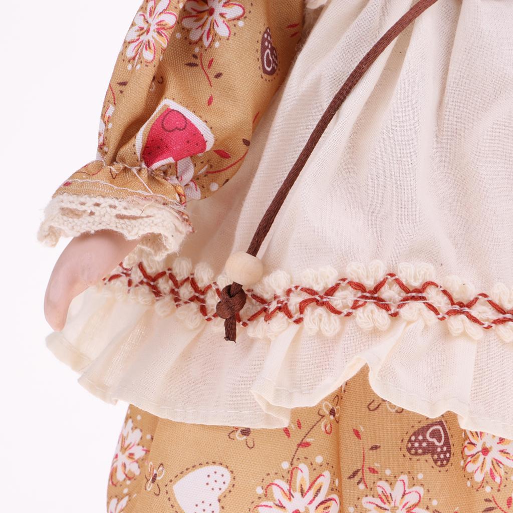 30cm Cute Porcelain Doll Girl Figures with Stand Adult Collection
