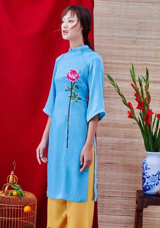 Áo Dài Lụa Thêu