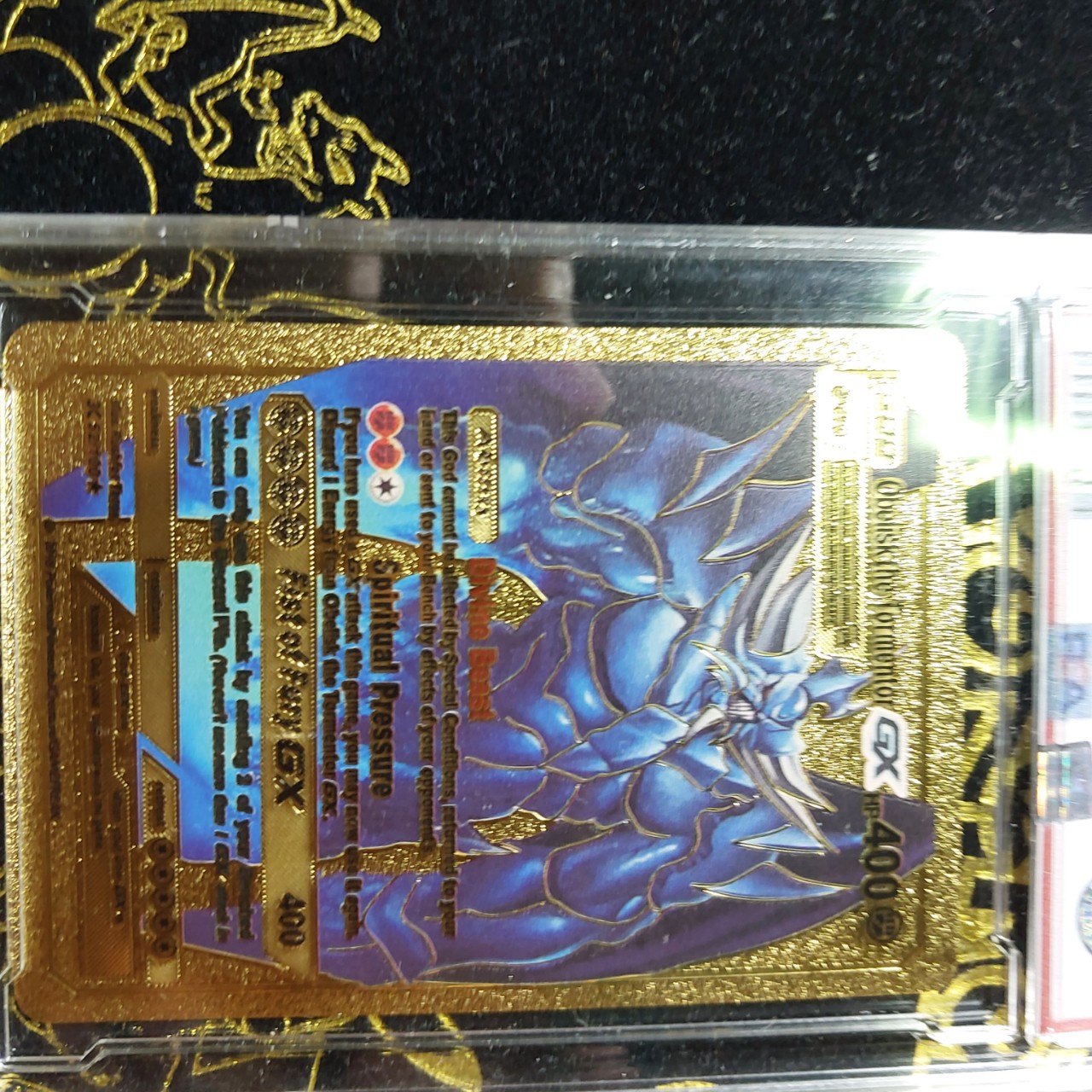 Oboliskthe Tormentor GX thẻ pokemon kỹ niệm Yugioh nhôm mạ vàng thần sực mạnh kỹ niệm Tặng kèm bảo vệ thẻ 1459 d24 1-4