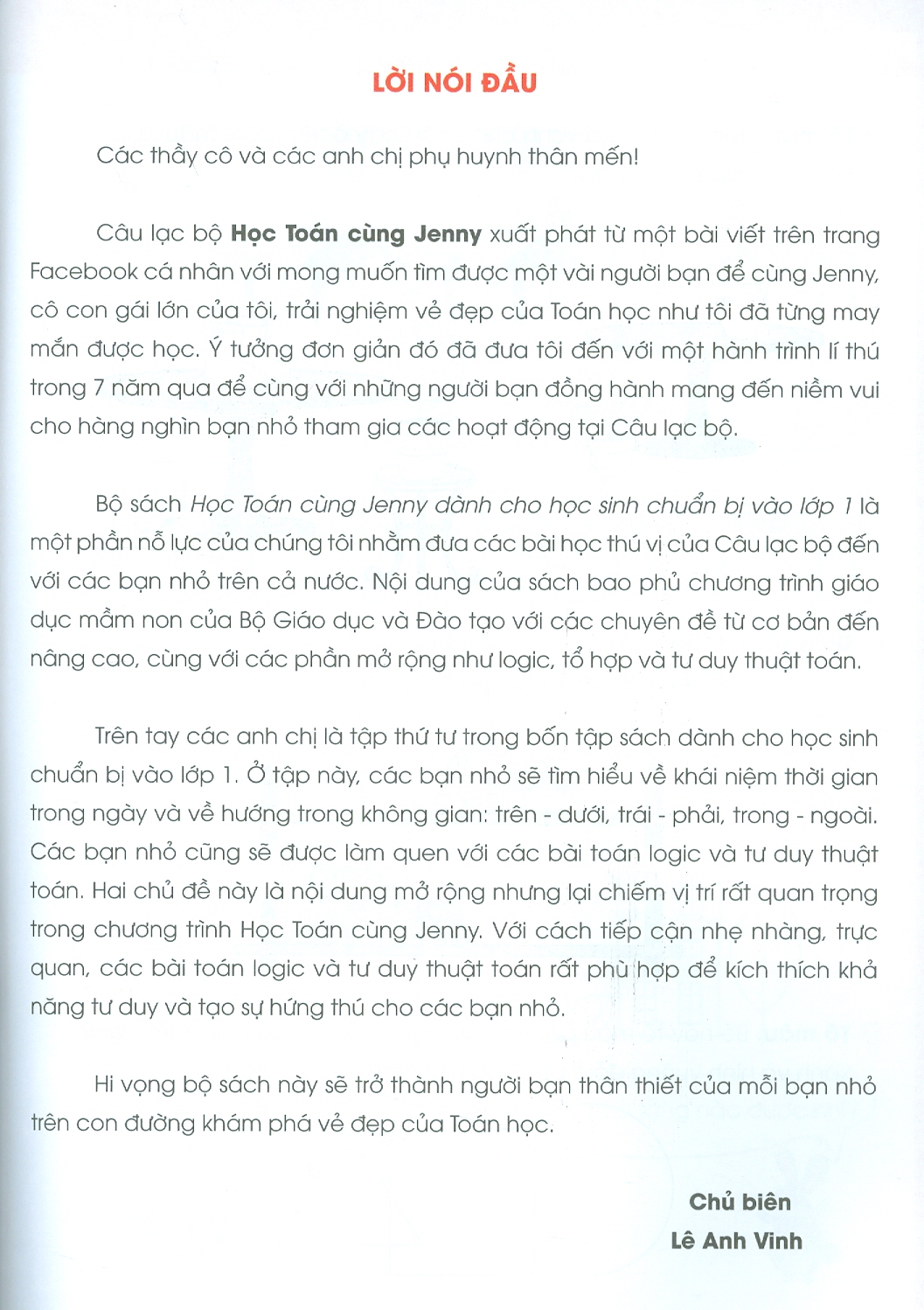 Học Toán Cùng Jenny - Sách dành cho học sinh chuẩn bị vào lớp 1: Bộ Mở Rộng - Tập 4