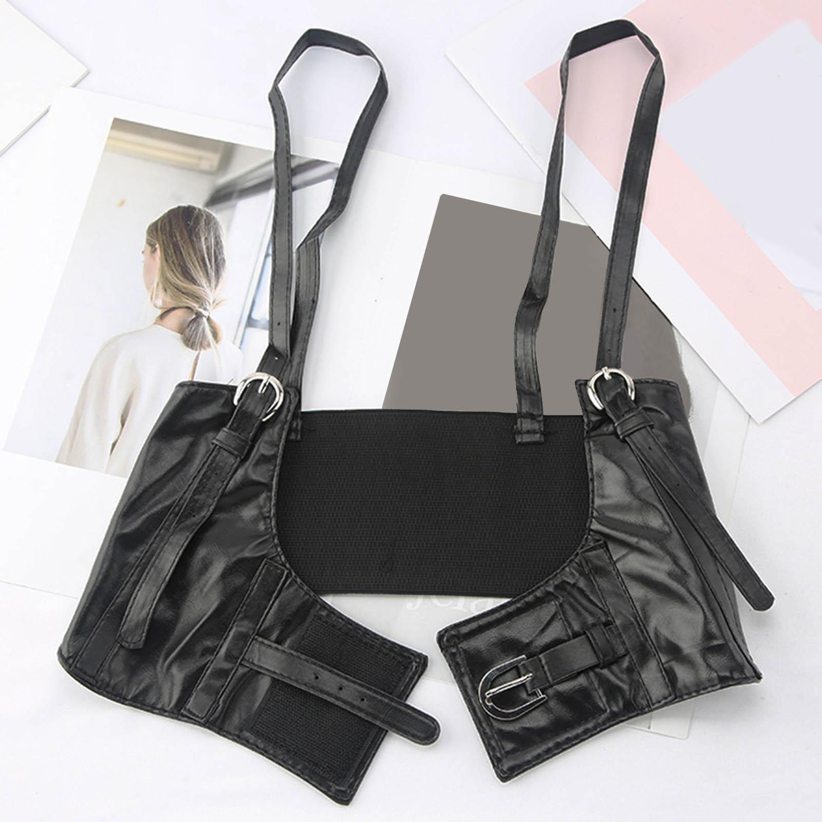 Women Belt Fashion PU Leather Waist Belt Steampunk Underbust Corset