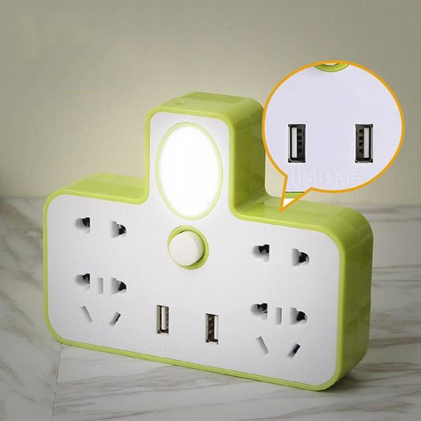 Ổ Điện 3 Chấu Đa Năng Usb Có Đèn