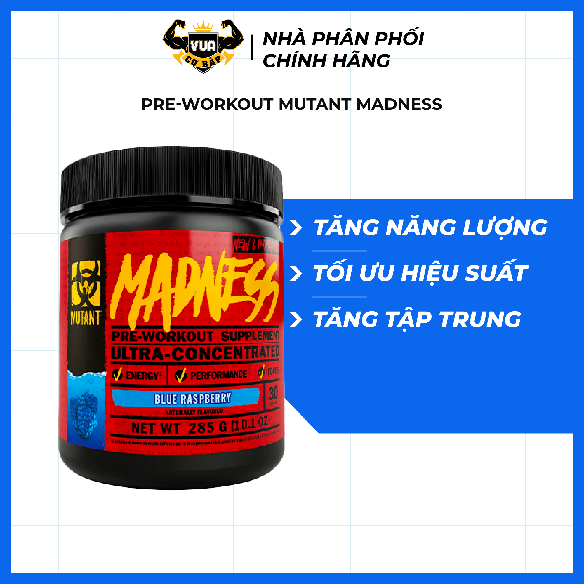 Bổ Sung Năng Lượng Pre-Workout Mutant Madness - Hộp 225g