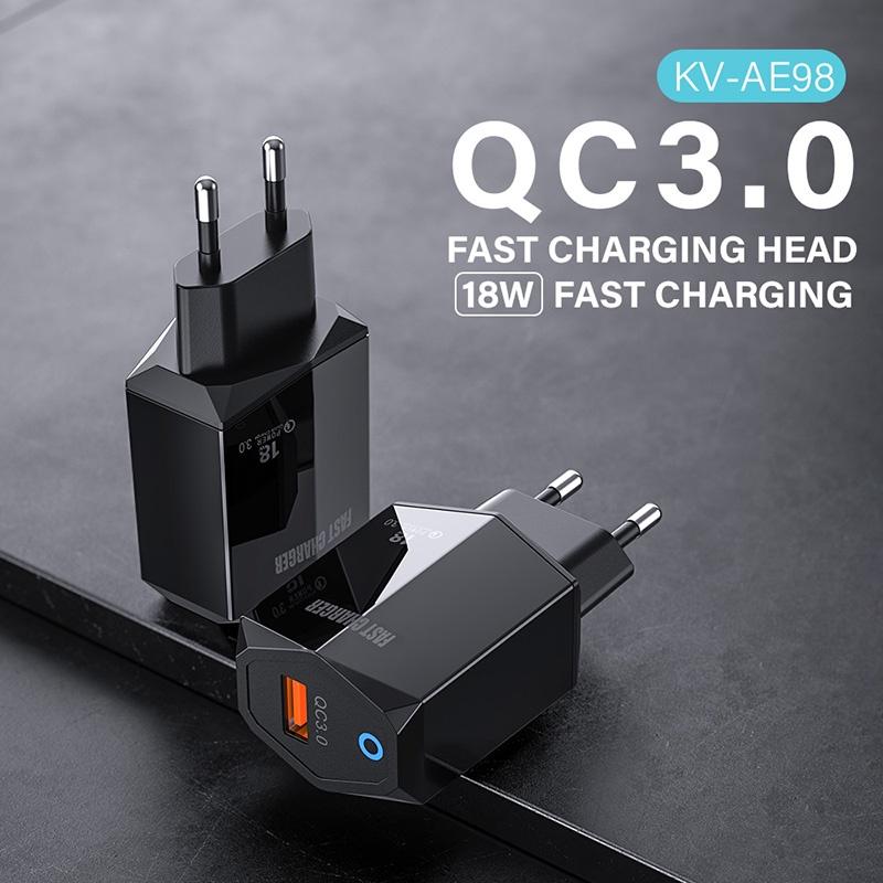 Củ sạc nhanh QC3.0 BASIKE 18W USB hỗ trợ sạc nhanh cho iPhone HUAWEI Samsung-Hàng chính hãng