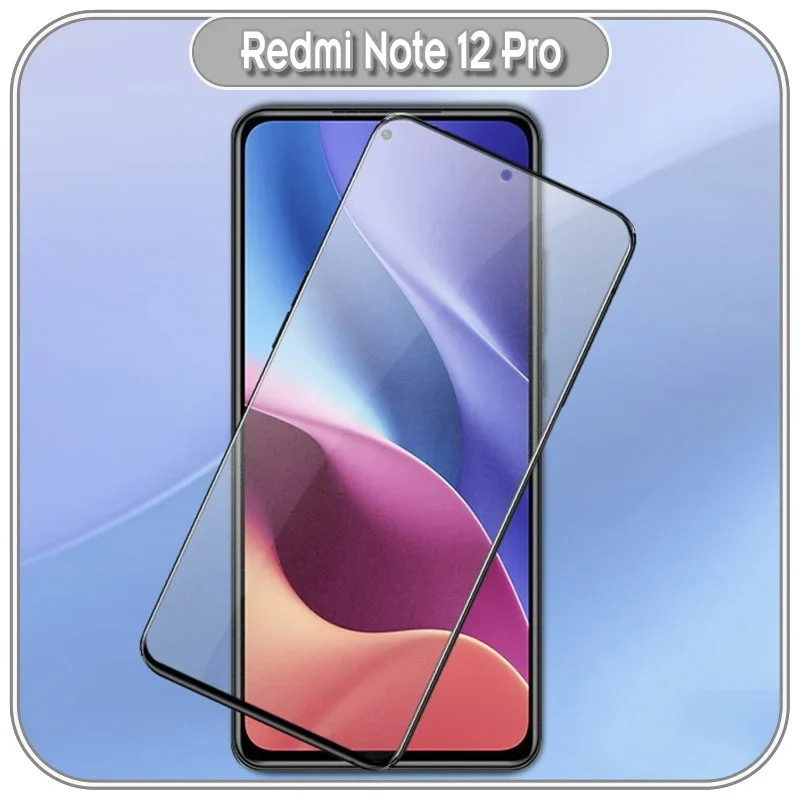 Kính cường lực cho Xiaomi Redmi Note 12 Pro chống vân tay Full viền Đen