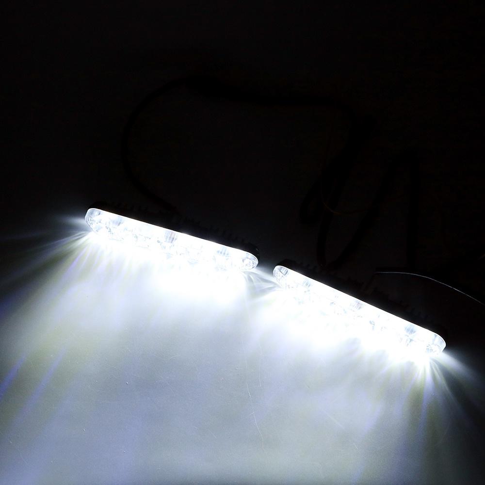 Cặp đèn LED chạy ban ngày chống nước thiết kế thông dụng cho xe hơi