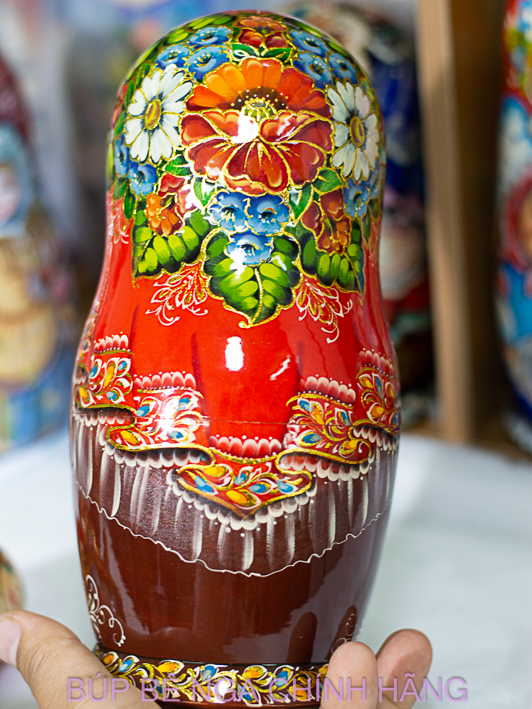 BỘ BÚP BÊ NGA CAO CẤP 7 LỚP 22CM HOA VĂN "NHỮNG ĐỨA BÉ THÔN QUÊ NGA" RẤT ĐẸP VÀ SANG TRỌNG, ĐỘC ĐÁO