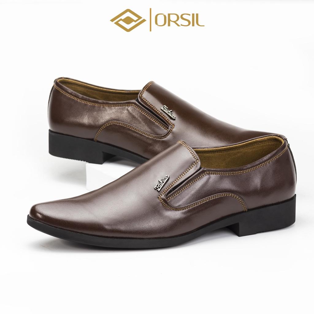 Giày công sở nam da cao cấp ORSIL mã CS-H hai màu đen và nâu