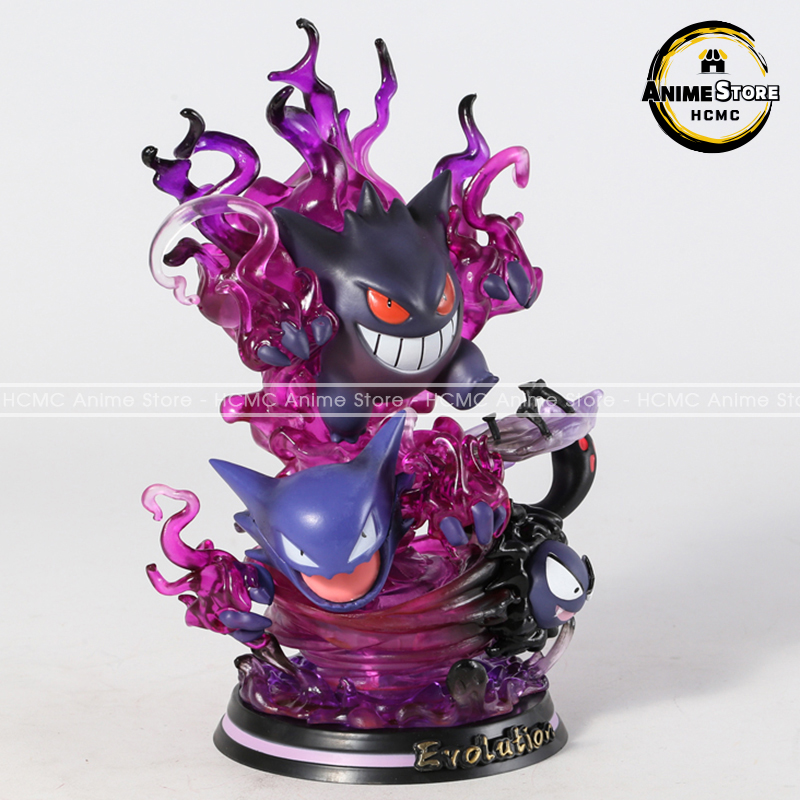 Mô hình Pokemon tiến hóa Gastly - Haunter - Gengar có led siêu ngầu