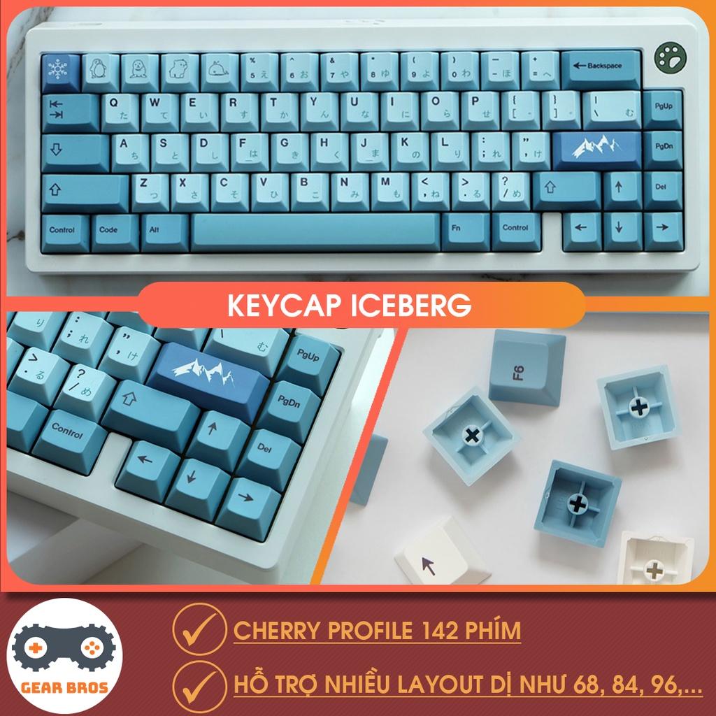 Keycap cho bàn phím Iceberg Thick PBT Cherry Profile 142 Phím | Gearbros