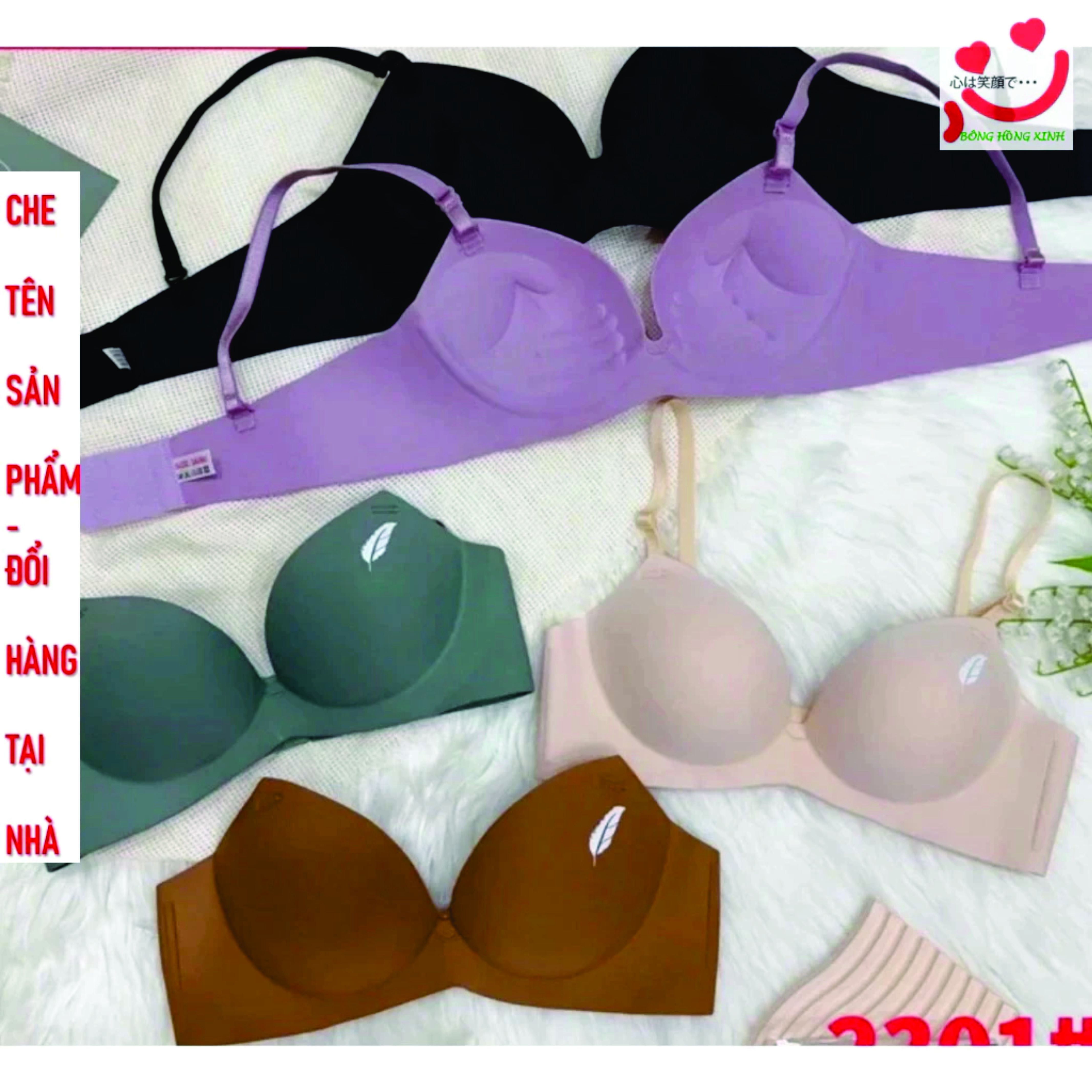 Combo 3 Áo ngực nâng ngực mút bàn tay tạo khe GOM UNDER, áo lót chất su cao cấp thông hơi, thoáng khí tôn vòng 1 Màu Ngẫu Nhiên