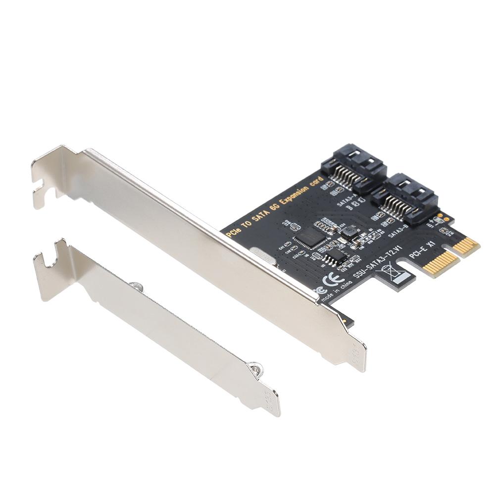 S-131 PCI-E to 2 SATA3.0 Adapter Card SATA Hard Disk Expansion Card High-speed Transmission Plug and Play