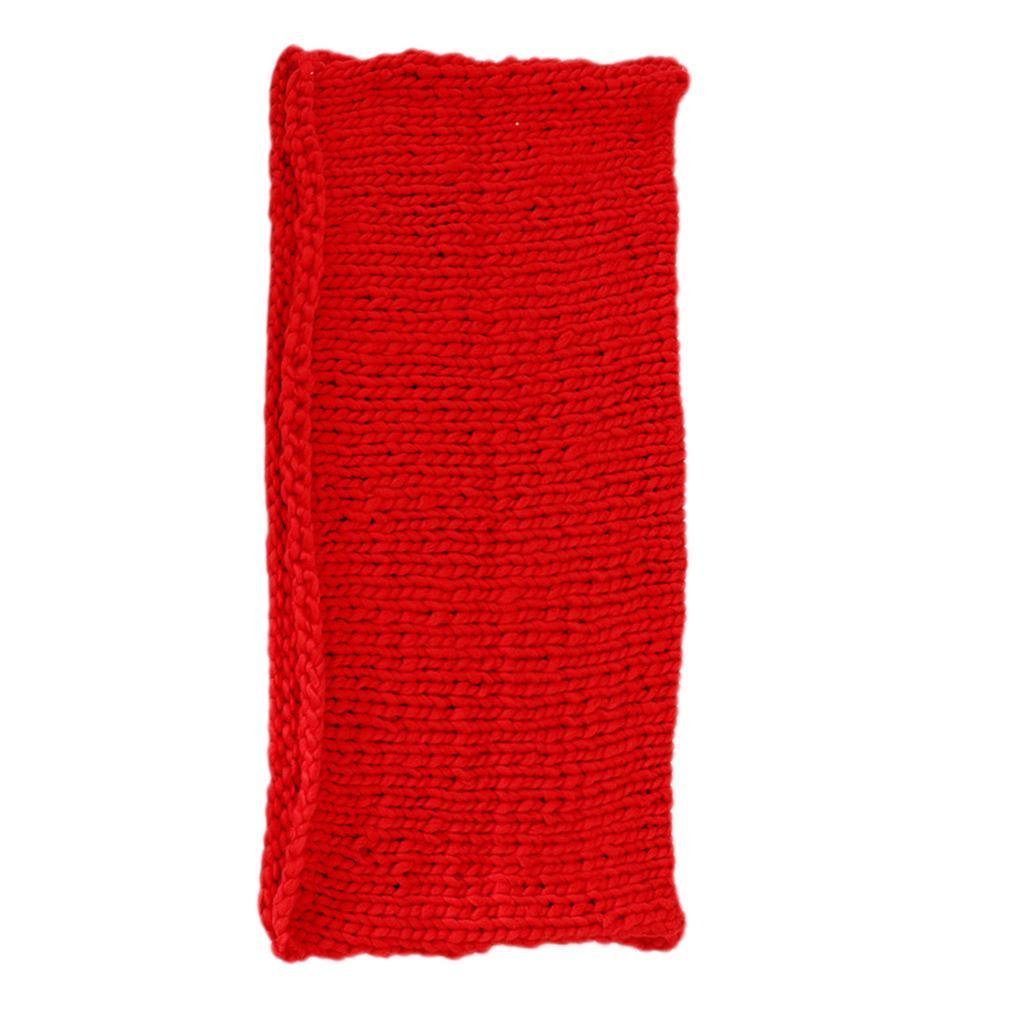 New Handmade Chunky Knitted Blanket Wool Thick Decor 120*150