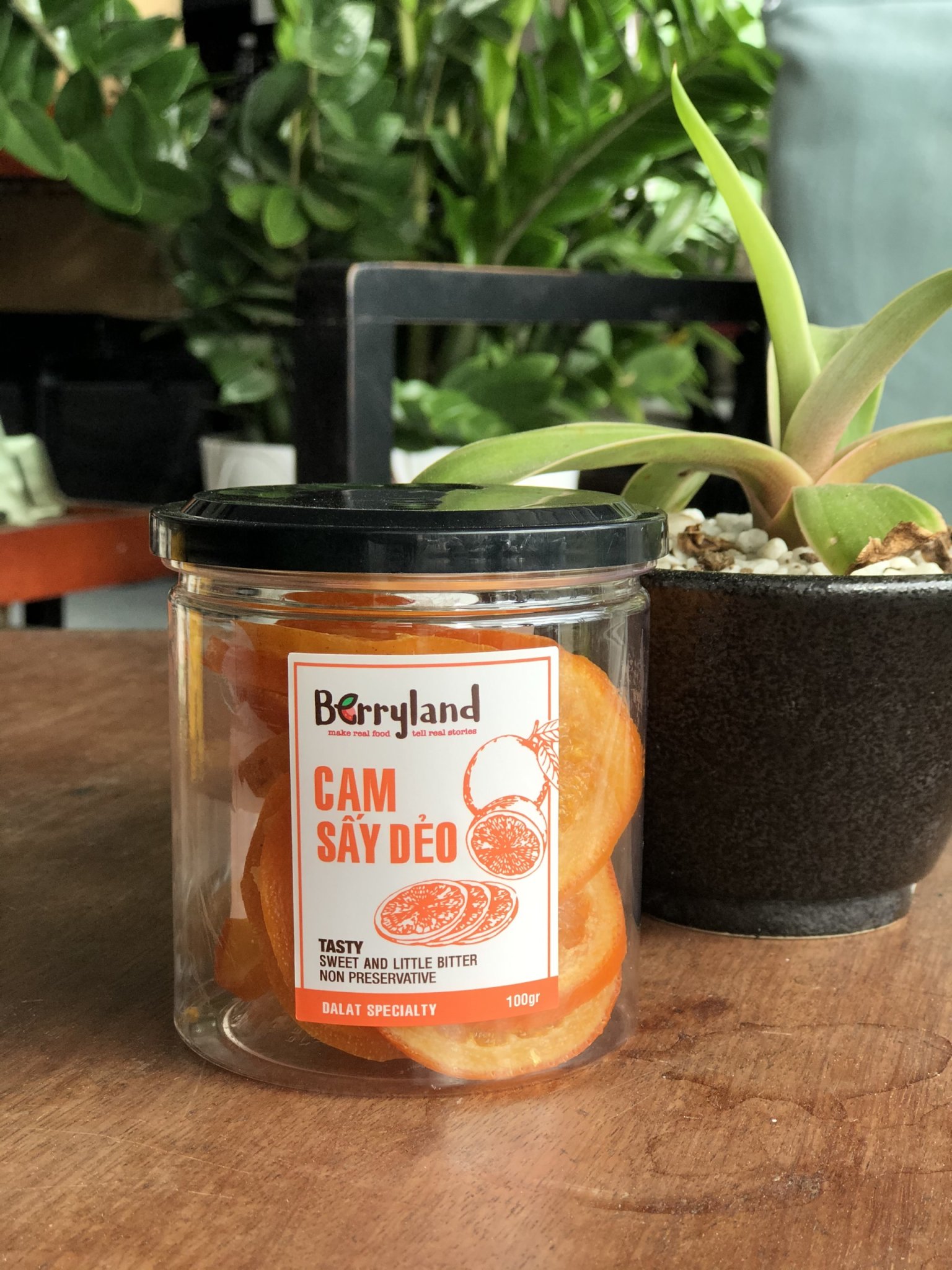 Cam sấy dẻo Berryland 100g - Đặc sản Đà Lạt trái cây sấy - Quà tặng ý nghĩa - Món ăn vặt lý tưởng